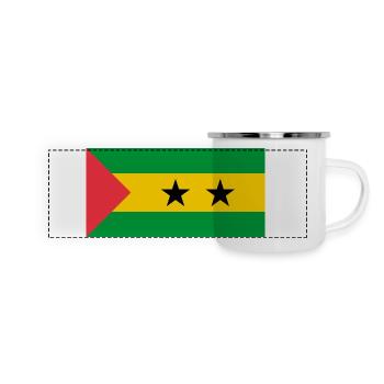 São Tomé-et-Príncipe - Mug panoramique émaillé - blanc - Devant