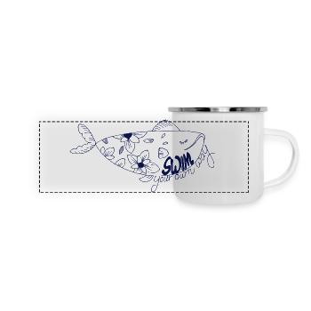 Nagez à votre façon - Mug panoramique émaillé - blanc - Devant