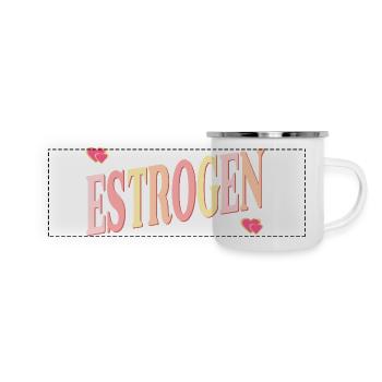 MÉNOPAUSE À L'ŒSTROGÈNE - Mug panoramique émaillé - blanc - Devant