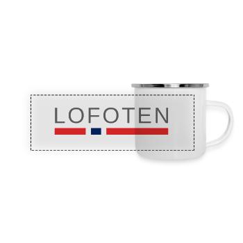 Lofoten Norwegen - Panorama Emaille-Tasse - Weiß - Vorne