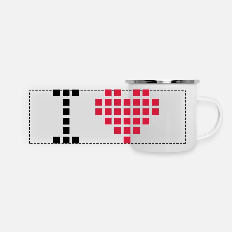 j'aime 2 - Mug panoramique émaillé - blanc