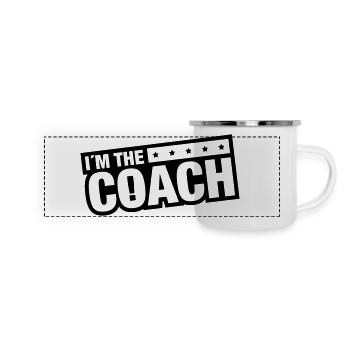 im_the_coach_ye1 - Mug panoramique émaillé - blanc - Devant