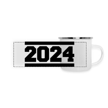 2024 - Panorama Emaille-Tasse - Weiß - Vorne