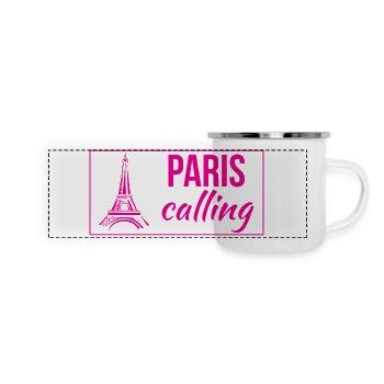 Paris Calling - Panorama Emaille-Tasse - Weiß - Vorne