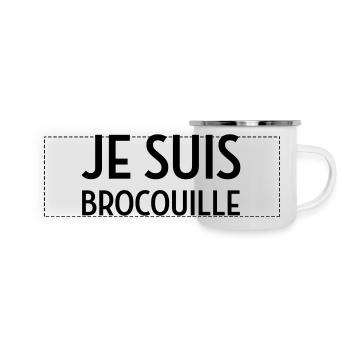 Brocouille / Inconnus / Comique / Humour / Marrant - Mug panoramique émaillé - blanc - Devant