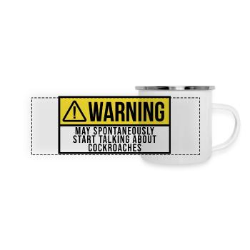 Cafard - Mug panoramique émaillé - blanc - Devant