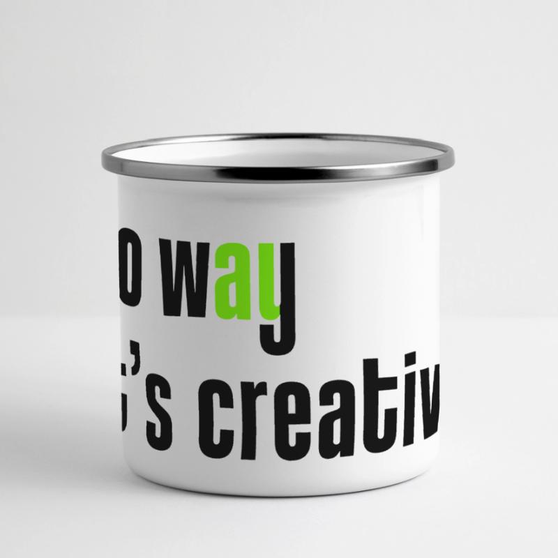 Pas question que ce soit créatif Mug panoramique émaillé