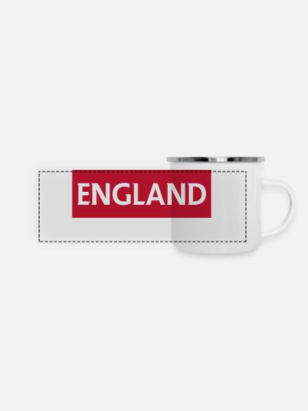 England Southampton Stadtbild Design - Panorama Emaille-Tasse - Weiß