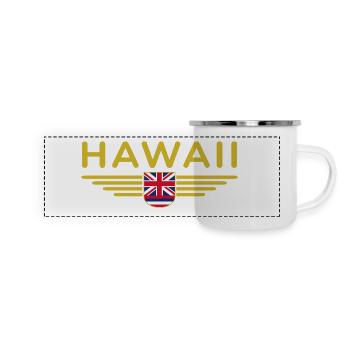 Hawaii Fan T-Shirt – Aloha Style - Panoramic Camper Mug - white - Front