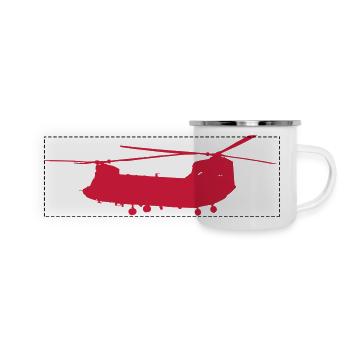 Chinook Helicopter - Panoramic Camper Mug - white - Front