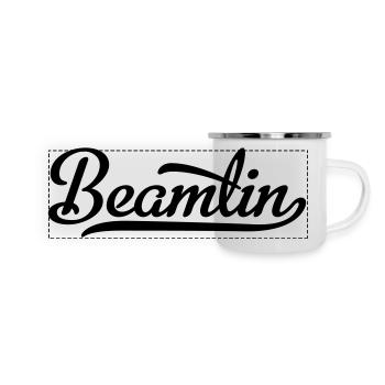 Beamtin - Panorama Emaille-Tasse - Weiß - Vorne