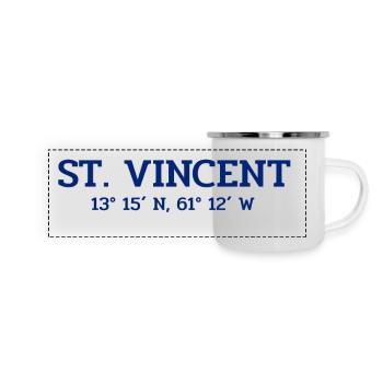 Saint Vincent Coordinates Koordinaten West Indies - Panoramic Camper Mug - white - Front