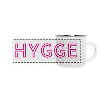 Hygge Style de vie scandinave - Mug panoramique émaillé - blanc - Devant