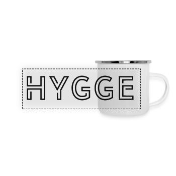 Hygge Style de vie scandinave - Mug panoramique émaillé - blanc - Devant