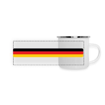 German Flag - Germany - Panoramic Camper Mug - white - Front