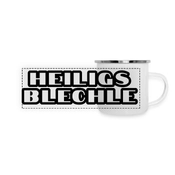 Heiligs-Blechle - Panorama Emaille-Tasse - Weiß - Vorne