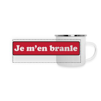 Ich Bewegung - Panorama Emaille-Tasse - Weiß - Vorne