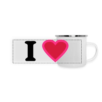 i love - Panoramic Camper Mug - white - Front