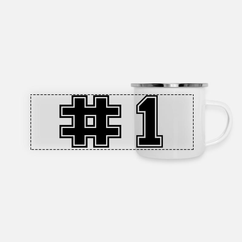 Maman du numéro un - Mug panoramique émaillé - blanc