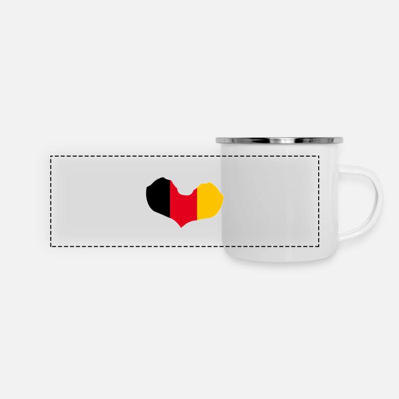 I love Belgium - heart hands - Panoramic Camper Mug - white