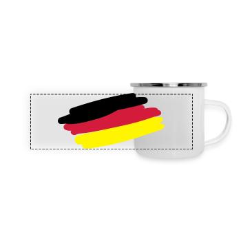 germany_flag_f3 - Mug panoramique émaillé - blanc - Devant