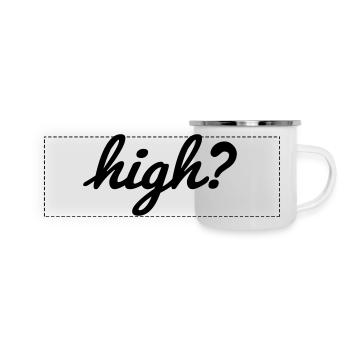 high__f1 - Panorama Emaille-Tasse - Weiß - Vorne