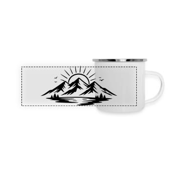 Mountain landscape - Panoramic Camper Mug - white - Front