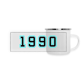 1990 Year Birthday - Panoramic Camper Mug - white - Front