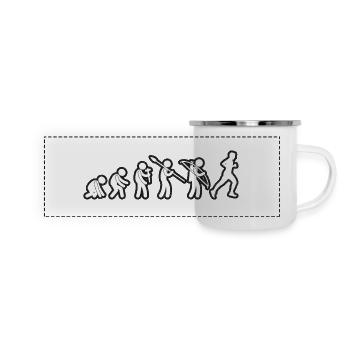 Evolution Running White Grunge - Panoramic Camper Mug - white - Front