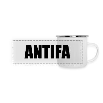 Antifa - Panorama Emaille-Tasse - Weiß - Vorne
