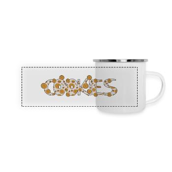 Cookies - Mug panoramique émaillé - blanc - Devant