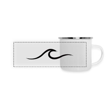 Vague vague Surf Eau Rat Surfer - Mug panoramique émaillé - blanc - Devant