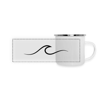 Vague vague Surf Eau Rat Surfer - Mug panoramique émaillé - blanc - Devant
