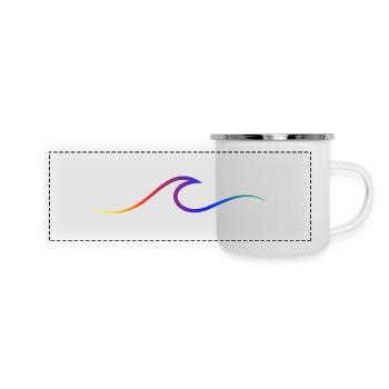 Vague vague Surf Eau Rat Surfer - Mug panoramique émaillé - blanc - Devant