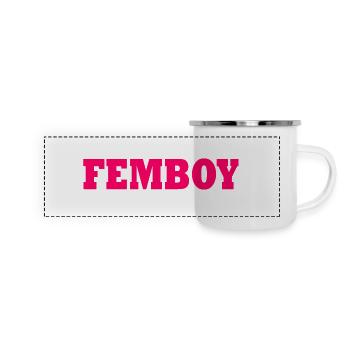 Femboy - Panorama Emaille-Tasse - Weiß - Vorne
