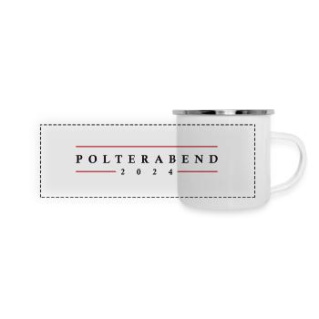 Polterabend 2024 - Panorama Emaille-Tasse - Weiß - Vorne