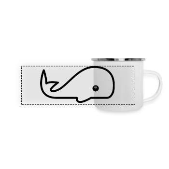whale58 - Mug panoramique émaillé - blanc - Devant