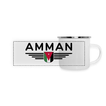 Jordan Amman Fan Outfit T-Shirt Design Gift - Mug panoramique émaillé - blanc - Devant
