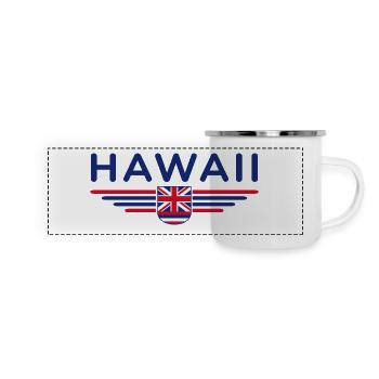 Hawaii Fan T-Shirt – Aloha Style - Panoramic Camper Mug - white - Front