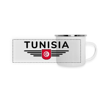 Tunisia Design – Pour les amateurs de culture - Mug panoramique émaillé - blanc - Devant