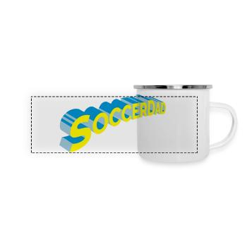 Soccer Dad Fußball Papa - Panorama Emaille-Tasse - Weiß - Vorne