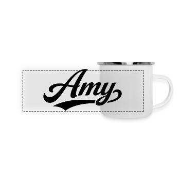 Amy name first last family - Panoramic Camper Mug - white - Front
