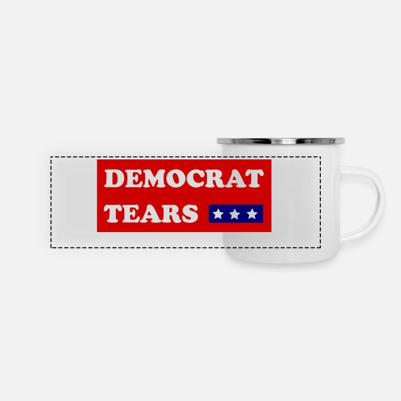 DEMOCRAT TEARS - Mug panoramique émaillé - blanc