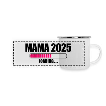 Mama 2025 - Panorama Emaille-Tasse - Weiß - Vorne
