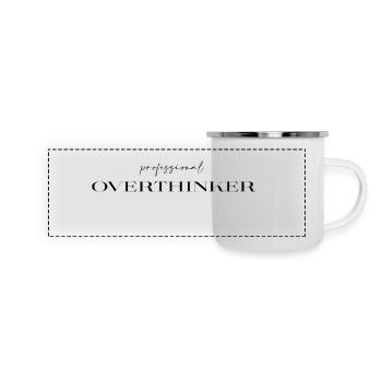 professional Overthinker - Panorama Emaille-Tasse - Weiß - Vorne