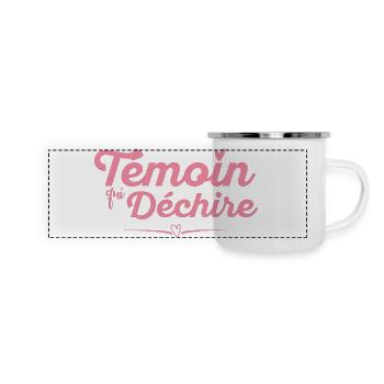 Zeuge, wer rockt - Panorama Emaille-Tasse - Weiß - Vorne