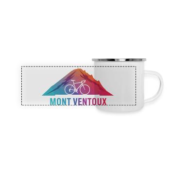 Mont Ventoux Dégradé Attrayant - Mug panoramique émaillé - blanc - Devant