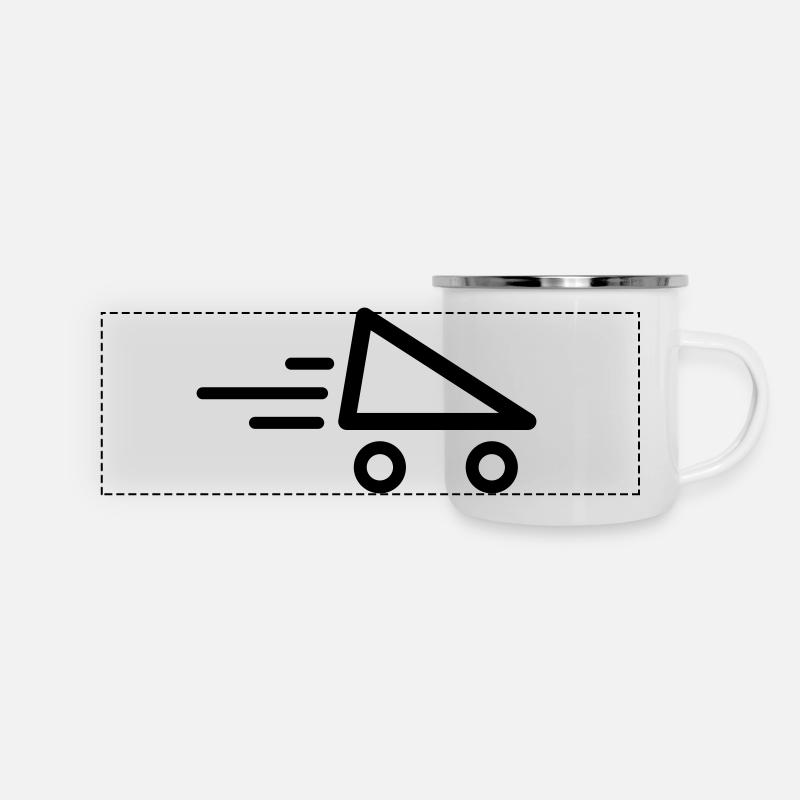 Patins de vitesse Rollers - Mug panoramique émaillé - blanc