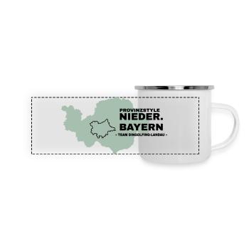 Basse-Bavière | DINGOLFING-LANDAU - Mug panoramique émaillé - blanc - Devant