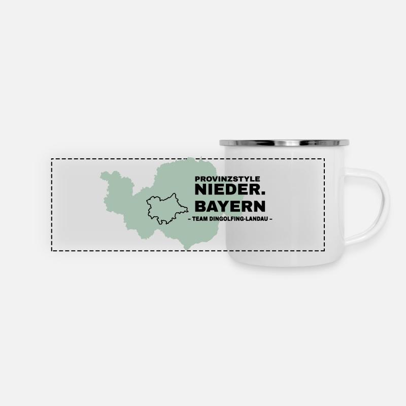 Lower Bavaria | DINGOLFING-LANDAU - Panoramic Camper Mug - white